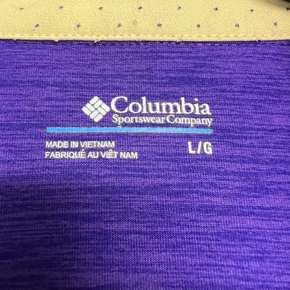 Columbia Sportswear Mens Purple W University Of Washington Polo Shirt L G - Picture 4 of 7